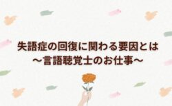 失語症の回復に関わる要因とは～言語聴覚士のお仕事～
